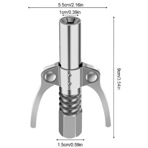 Lensent 10000psi Double Handle Grease Quick Self Locking Coupler Tool Leak-Free Heavy Duty Quick Self Lock Oil Injector Nozzle Grease-Gun Hose kit Self-Locking Coupler
