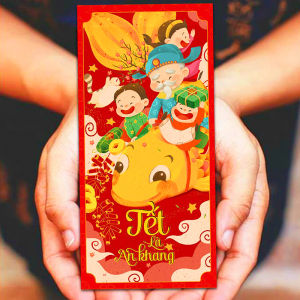 Bao lì xì Giáp Thìn 2026 dày dặn BBShine Set 10 bao lì xì Tết cao cấp họa tiết in sắc nét – LX004