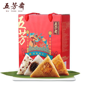 【Huadong Store】Wufangzhai Yueli Zongzi Gift Box Meat Zongzi Sweet Zongzi Egg Yolk Jujube Zongzi Dragon Boat Festival Jiaxing Zongzi
