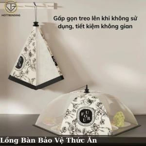 Lồng bàn gấp gọn cao cấpthiết kế sang trọng tiết kiệm không gian bảo quản đồ ăn tiện ích cho nhàBếp