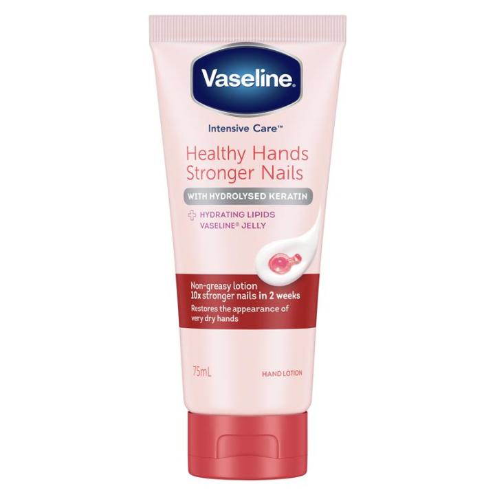 Kem dưỡng da tay Vaseline Intensive Care Hand Cream Healthy Hands Stronger Nails 75ml