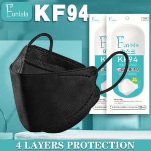 BOULDER kf94 mask original 100 pcs Face Mask 4Layer Non-woven Protection Filter 3D Anti Viral Mask Korean style Black Mask Reusable