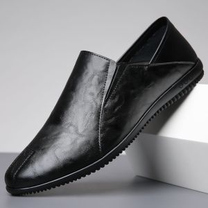 MenS Loafers 2025 Spring New Breathable Anti-Odor MenS Casual Shoes Soft Sole Soft Upper Slip-On Driving Shoes For Men