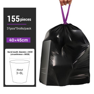 【✅SG stock】Garbage Bag Disposable Drawstring Garbage Trash Bags Thickened Household Kitchen Cleaning Bags Waste Bin