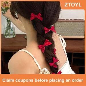 【ZTOYL】 10pcs Bowknot tóc Clip ngọt ngào Ballet Ribbon Bow kẹp tóc bang Clip cô gái Hàn Quốc Mini grabs Clip Phụ kiện tóc phụ kiện