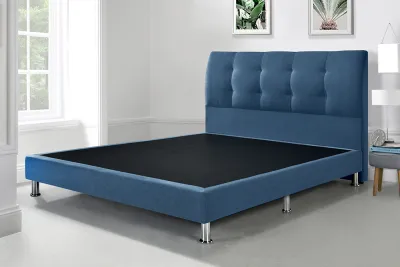 Fabric Divan Bed Frame - Metal legs - Color Choices - Single - Super Single - Queen - King size