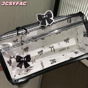 JCSYFAC Phim hoạt hình mờ bút chì trường hợp nhiều lớp dọc công suất lớn văn phòng phẩm lưu trữ túi trường cung cấp túi mỹ phẩm