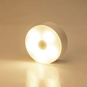 LED Night Light USB Charging Motion Sensor Round Energy Saving LED Sensor Light Bedroom Sound/Light Control Hallway Home Bathroom