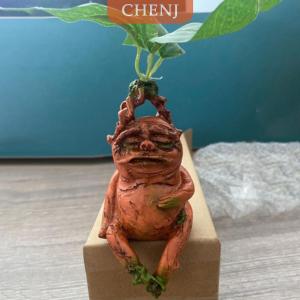 [COD] CHENJ Mandrake หญ้าเรซิ่นรูปปั้นภูมิทัศน์เครื่องประดับศิลปะ Figurine งานฝีมือสำหรับสวน