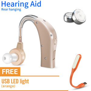 【With Free LED Light】COD Electronic Hearing Aid Device Sound Amplifier Mini Portable for The Elderly Adults Left and Right Ear Versatile Hearing Loss Aids Ear Care Tools