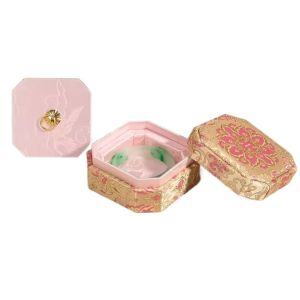 NBANLIKE Sang trọng Hộp Vòng Tay Thêu Trưng bày trang sức Cổ điển dây chuyền Vòng cổ nhẫn lưu trữ Sáng Tạo Hộp đóng gói Hộp trang sức nhung Phụ nữ