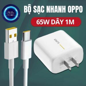 Cục sạc nhanh OP 65W QC4.0 dây cáp sạc 6A cổng USB to Type-C bảo hành 1 năm cho các dòng op reno T24