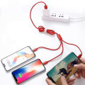 【3 In 1】Fast Charger Cable Charge Cord Nylon USB Charging Wire for Samsung Xiaomi Huawei Iphone Etc. 