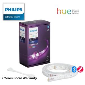 Philips Hue RGB LightStrip V4 Plus 1m Dimmable LED Smart Light Extension Bluetooth & Zigbee compatible Works with Alexa HomeKit & Google Assistant)