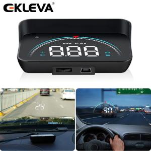 EKLEVA Car HUD Head Up Display OBD2 II EUOBD Overspeed Warning System Projector Windshield Auto Electronic Voltage Alarm