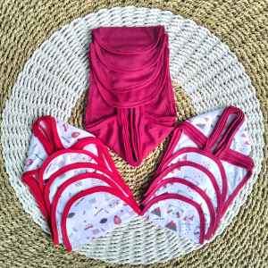 Seri Marun 12 Pcs Popok Bayi Baru Lahir Popok Ikat Kain Cuci Ulang 100% Kualitas Premium
