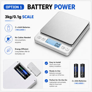 3KG / 0.1g Kitchen Scale  Electronic Baking Scale Cooking Portable Digital Scale Kitchen Food Diet Post Office Weight Weighing Scales Kitchen Accessories