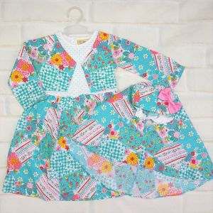 Gamis Anak Anak Murah Dapat Kerudung Baju Anak Cewek 1-3 Tahun 422
