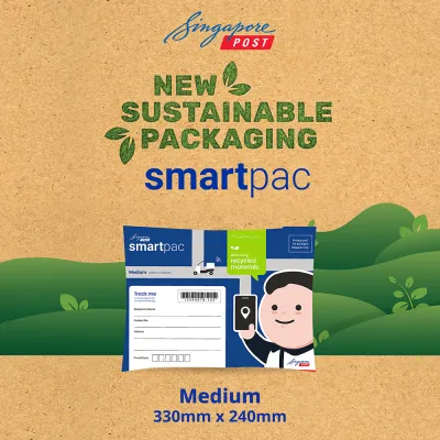 [SINGPOST] MEDIUM smartpac - A postage-paid packaging for local delivery. Trackable via the SingPost mobile app.