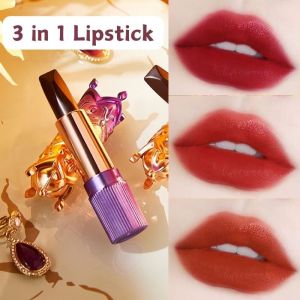 IN STOCK Haicuier Purple Gold Fantasy Three-Color Lipstick: Waterproof Long-Lasting Matte Moisturizing & Whitening