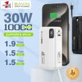 BAVIN PC018 10000mAh Fast Charging Power Bank Compatible iPh Cable & Plug  Built-in Type-C for iPh 16. 