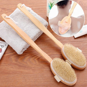 Massage and Bath Brush Body Brush Bath Brush Exfoliating Brush Wet and Dry Body Brush Exfoliator with Soft Bristles Improve Circulation Shower Brush Body Scrubber Soft Hair Massage Bath Brush