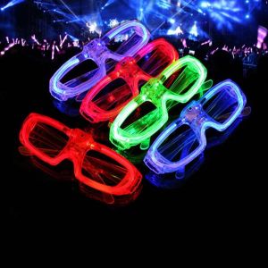 NCUMBE Party Supplies Party Favors Glow in The Dark Party Sunglasses Adult Party Concert Props Shutter Shades Glasses Luminous Glasses Glow Sticks Glasses Flashing Glasses