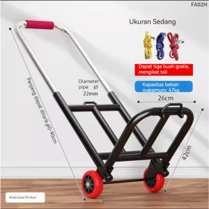 Furnibest  Trolley Troli Lipat Troli Galon Troli Besi Serbaguna