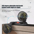 Car fan 12V USB Car Electric Fan Double Headed Vehicle Fan Cooling Air Truck 24V D-302. 