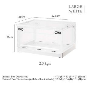 Transparent Foldable Stackable Storage Box Drawer Cabinet Plastic Container With Lid