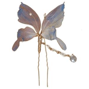 Decorative Butterfly Hair Pin for Female Chinese Styles Hair Stick Elegant Hairpin Traditional Costume Hair Accessories