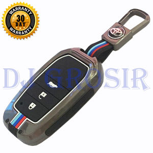 Casing Metal Elegant Kunci Remote Toyota Fortuner Camry Prado 3 Tombol