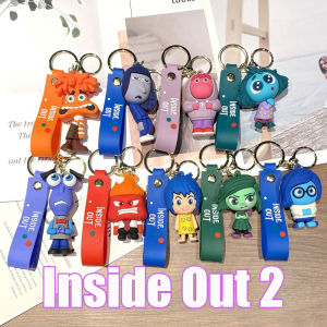 New Inside Out 2 Keychain Kawaii Movie Anime Anxiety Ennui Envy Cute Girls Creative Bag Pendant Car Keychain Toys Gifts
