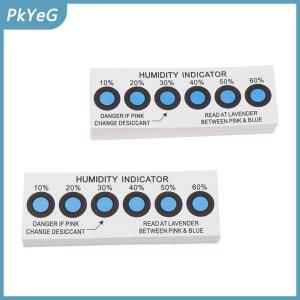 PkYeG Thẻ chỉ thị độ ẩm để kiểm tra độ ẩm trong thùng chứa kín 10%-60% thẻ giấy kiểm tra thẻ độ ẩm sáu điểm màu xanh