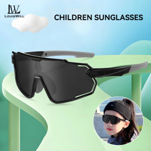 LouisWill แว่นกันแดดแฟชั่นสำหรับเด็กแว่นกันแดดแฟชั่นกลางแจ้งแว่นกันแดดโพลาไรซ์แว่นกันแดดเด็กแว่นกันแดดขี่จักรยาน UV400ปกป้องเด็ก