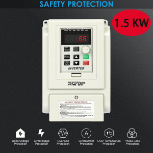 ⭐Versi bahasa Inggris⭐ 4kw Inverter Converter VFD alat pengatur kecepatan dinamo converter motor Frekuensi Speed Controller Drive ac Konversi Penggerak Variabel Inverter Kontrol Vektor Input 3 Phase Fase Ke Output Untuk CNC Motor Spindel