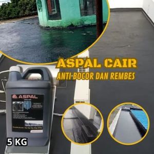 Pelapis Aspal Cair 5 Kg Waterproofing Dak Beton Kolam Ikan Asbes Genteng