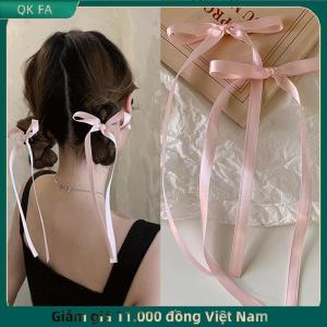QK FA ✨ Hàn Quốc Phong Cách Ribbon Bow Tóc Clip Dài Tua Kẹp Tóc Ngọt Ngào Dễ Thương Mũ Nón Cho Phụ Nữ Cô Gái Bên Thời Trang Phụ Kiện Tóc