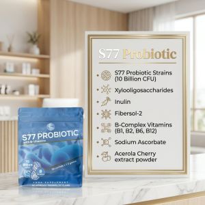 Dr. Vita S77 Probiotic with B-Vitamins | Probiotic Food Supplement Powder | Convenient Daily Probiotic & Vitamin B Blend for Everyday Nutrition