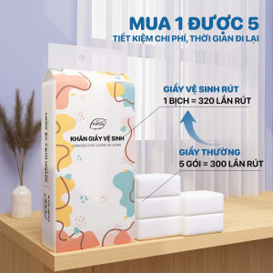 Giấy vệ sinh treo tường TopGia thùng 6 bịch đa sắc treo đa năng từ bột gỗ nguyên chất 1280 tờ 4 lớp