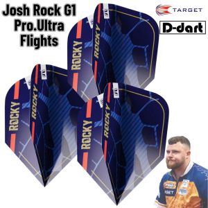 TARGET DARTS FLIGHT - Josh Rock G1 Pro.Ultra TEN-X DART FLIGHTS 3PCS/PACK (SAYAP ARROW)