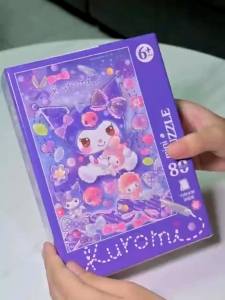 Puzzle Kanak Kanak Perempuan Sanrio 3D 80 Keping Mainan Didik Rangka Gambar Bingkai Sanrio Puzzle 80 pieces Educational Toys 3-8Aged And Above Girls DIY Flat Photo Frame三丽鸥立体拼图80片3-8岁以上儿童益智玩具女孩子平面相框 A294