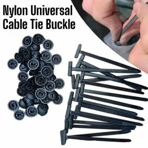 Nylon Universal Cable Tie Buckle Self-Locking Automotive Plastic Fastener Multipurpose Nylon Cable Tie Retainer Tie Holder
