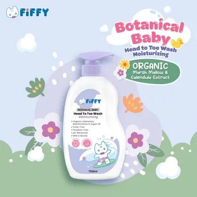 FIFFY MOISTURIZING BOTANICAL BABY HEAD TO TOE WASH MANDIAN BAYI (750ML BOTTLE / 600ML REFILL) (2524/98-14-007/2524X3)