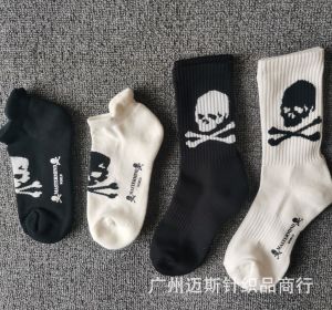Original MMJ Skull pattern towel bottom mens socks MASTERMIND18 19 20 Mid-calf sports trendy socks