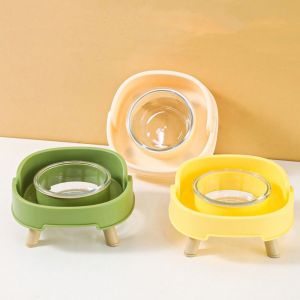 PETPARADIS Plastic Pet Dog Cat Bowl Protect Cervical Vertebra Drinking Water Pet High Feet Bowl Fashionable Anti-Tip Pet Four Legged Bowl for Dogs