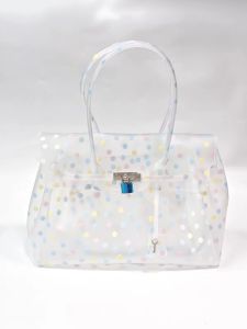 [ Spot Goods ]Jelly Firkin Gel bag TPU Transparent tote bag handbag shoulder bag waterproof beach bag