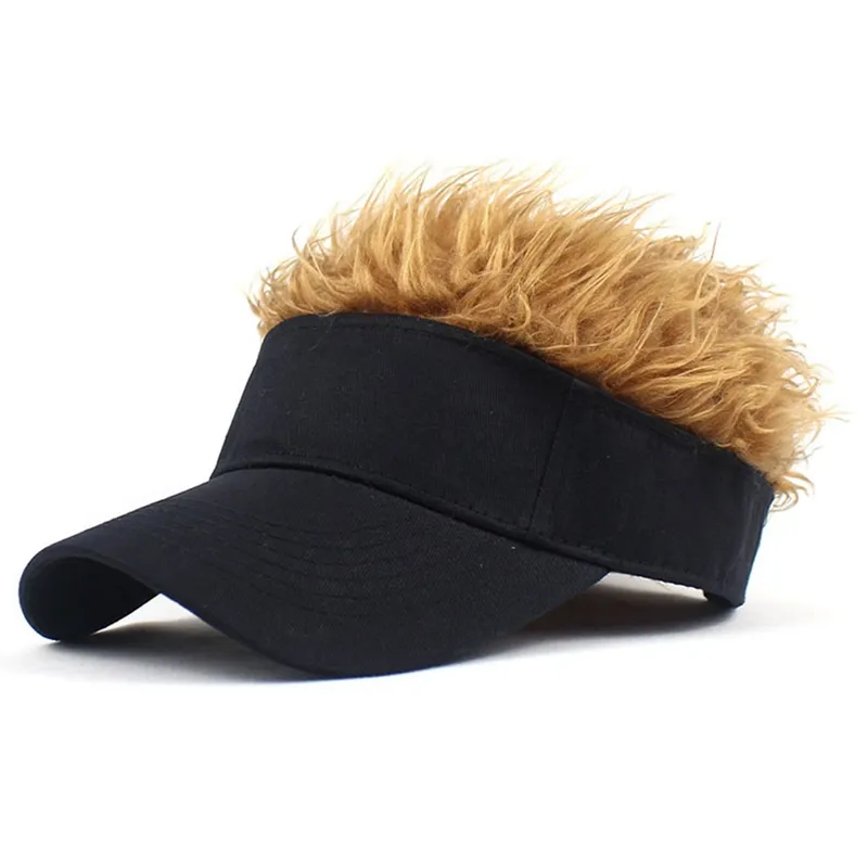 FXSP Personality Creative Caps Hair Visor Cap With Flair Spiked Hair Adjustable Baseball Hat Golf Hat Fake Hair Sun Visor Men s Women s Cap Lazada Singapore