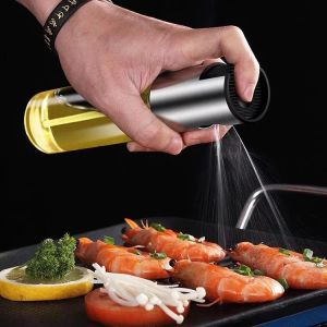Oil Spray Bottle Glass Cooking Oil Sprayer Stainless Steel BBQ Kitchen Tool Botol Minyak Dispenser 喷油瓶