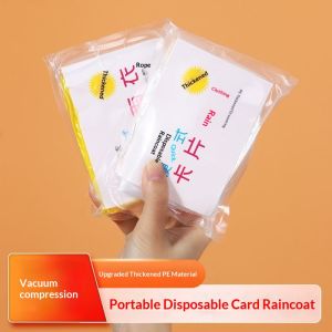 JJT Portable Disposable Card Raincoat Thickened PE Material Outdoor Tourist Hiking Waterproof Poncho Men and Women for Kids Raincoat